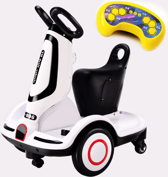 Yokids Elektrische Step voor Kinderen – Elektrische Kinderauto met afstandsbediening - 6v 4.5 AH Accu - Wit