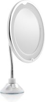 InnovaGoods Make-up Spiegel vergrootglas met Zuignap - Flexibele vergrootspiegel - Make-up spiegel met verlichting - Spiegel