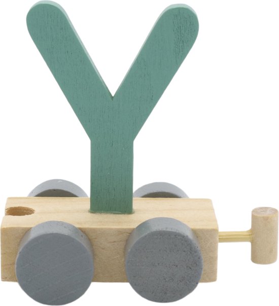 Lettertrein Y groen | * totale trein pas vanaf 3, diverse, wagonnetjes bestellen aub