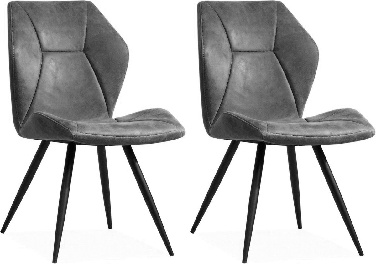 Stoel Tesla - Steel - set van 2 stoelen