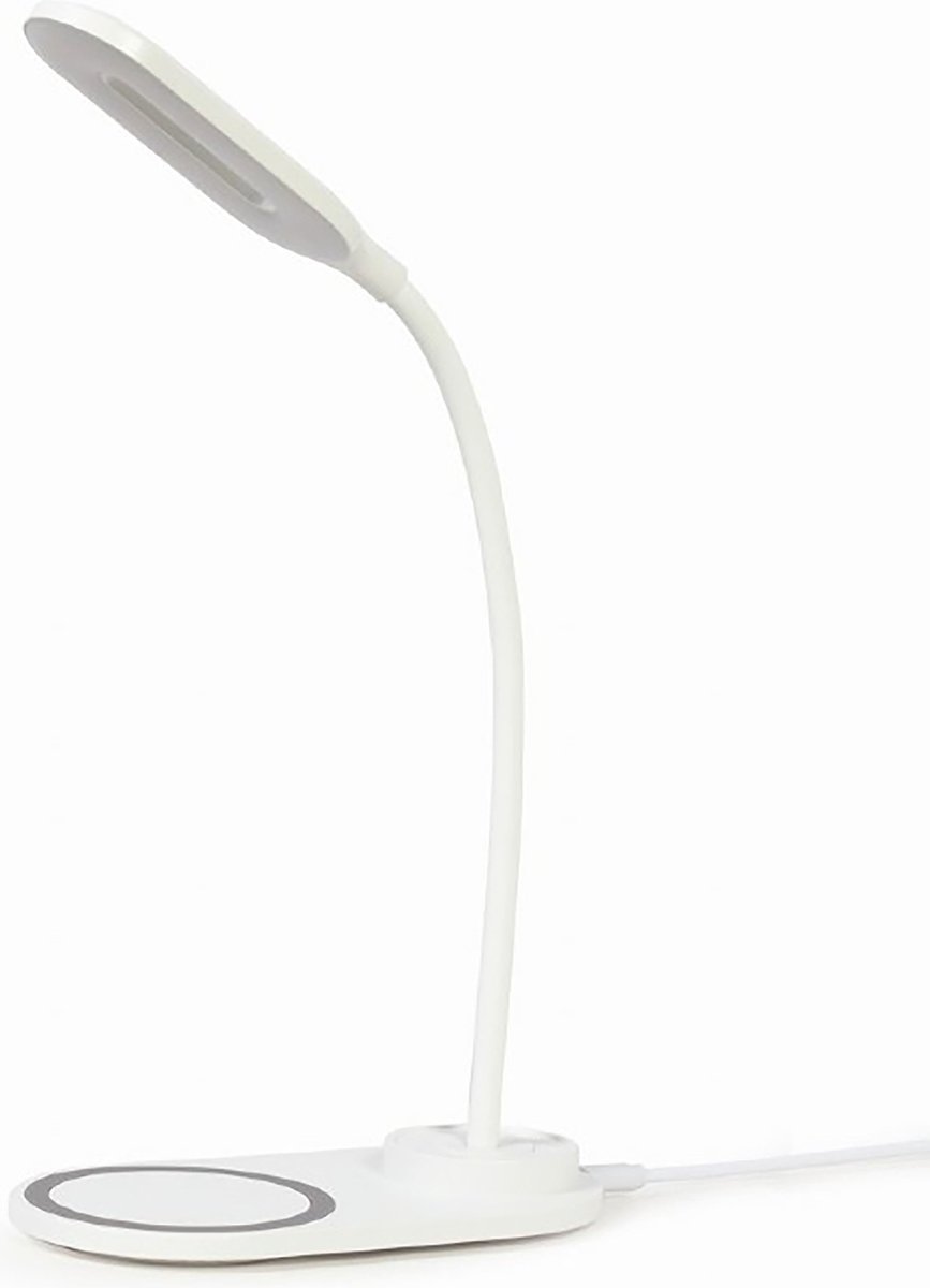 Bureaulamp - leeslamp - Dimbaar - LED - Wireless Charger - met draadloze oplader voor smartphone - flexibele arm