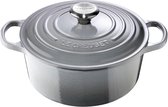 Le Creuset Gietijzeren ronde braadpan Mist Grey 24cm 4,2l