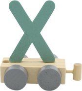 Lettertrein X groen | * totale trein pas vanaf 3, diverse, wagonnetjes bestellen aub