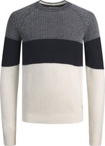 JACK&JONES JJPANNEL STRIPE KNIT CREW NECK Heren Trui - Maat L