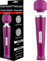Power Escorts Power Wand Vibrator - Massage Staaf - Stroomkabel - Paars