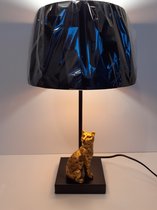 Panter beeld panterlamp inclusief kap en lamp van DeLight 40x23x23 cm