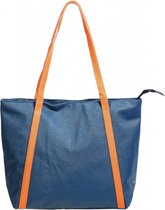 Dames - Schoudertas - Handtas - Bag - Shopper - Canvas - boodschappentas - Tote - Blauw