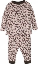 Kind | Baby | Pyjama | loungeset | 100% katoen | Luipaard | Roze | 12-18 mnd | Maat 80/86