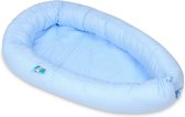 Baby nestje - blauw - geruit - met uitneembaar matras
