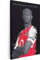 Artaza Canvas Schilderij Voetbalspeler Patrick Vieira bij Arsenal - 40x60 - Poster Foto op Canvas - Canvas Print