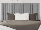 Hoofdeinde bed met verticale stiksels SARAH - Grijs - 140 cm L 150 cm x H 120 cm x D 10 cm