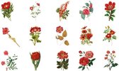 Decoratieve stickers | bloemen | 90mm x 100mm
