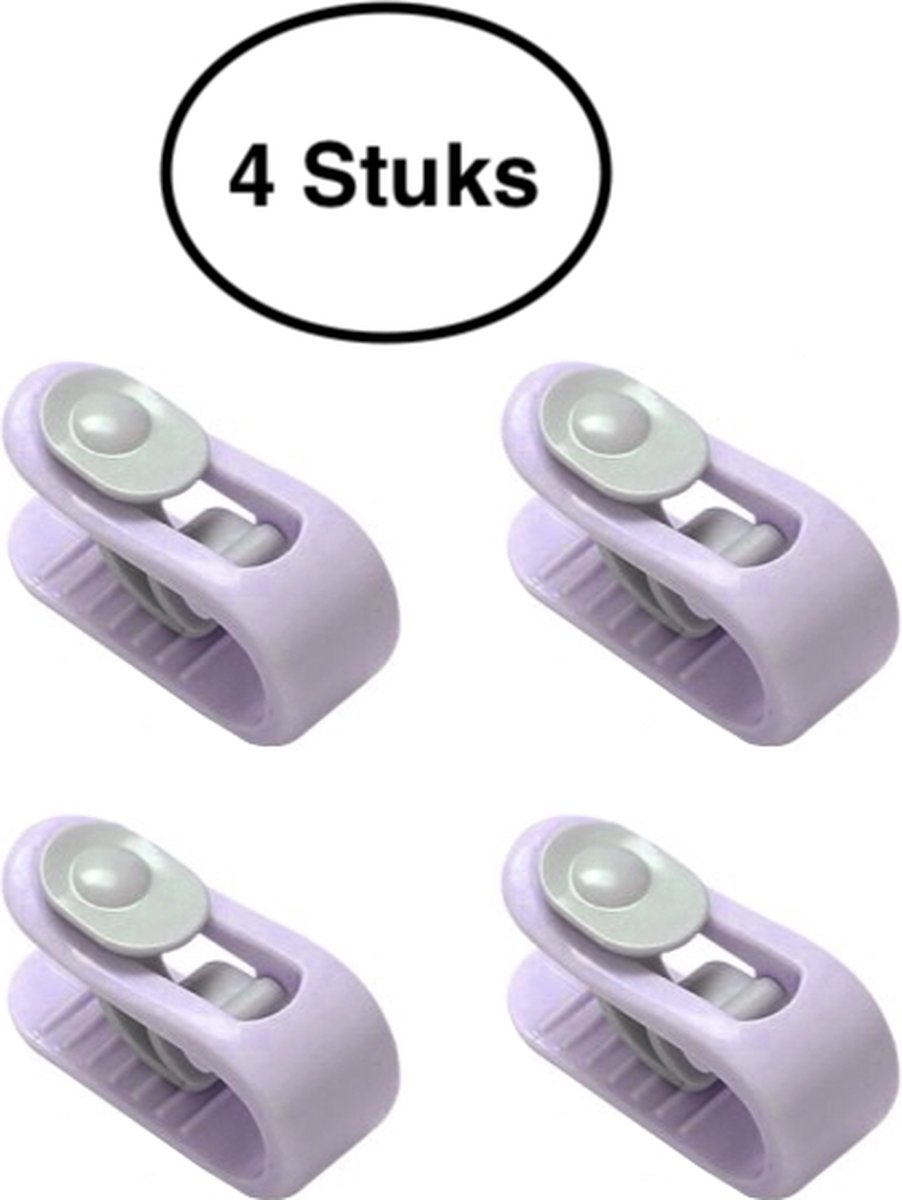 Dekbed Clips - 4 stuks - Deken en laken op plaats houden - Dekbedclip - Dekbedovertrek - Paars