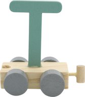 Lettertrein T groen | * totale trein pas vanaf 3, diverse, wagonnetjes bestellen aub
