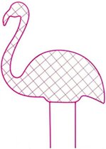 Plantensteun - in de vorm van roze flamingo - 56 cm