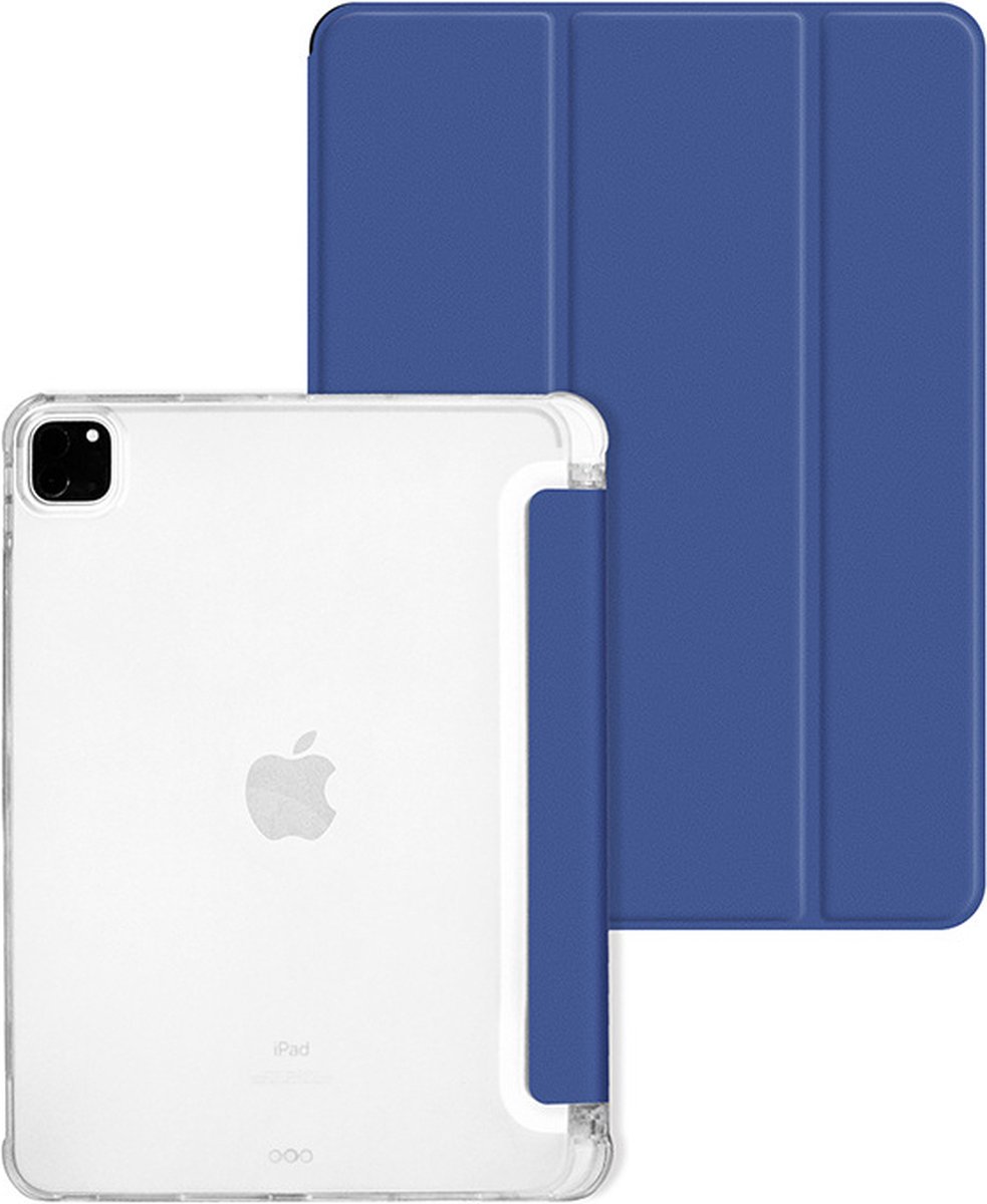 Apple iPad Pro 12.9 (2021) Hoes - Soft TPU Tablet Case - Book Case iPad - Blauw