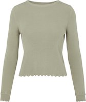 Object Objharriet L/s Knit Pullover Tops & T-shirts - Groen
