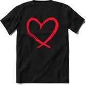 T-shirt Coeur Saint-Valentin | Cadeau drôle de Saint Valentin pour Cheveux et Hem | Femme - Homme - Unisexe | Cadeau de Vêtements | - Zwart - XL