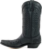 Mayura Boots 17 Zwart/ Dames Heren Cowboy Western Laarzen Spitse Neus Schuine Hak Waxed Leer Maat EU 47