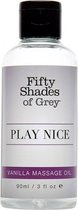 Fifty Shades of Grey Play Nice - Massage Olie - Vanille - 90ml - Sensuele Massage - Erotiek - Erogene Zones - Anti-Drupsluiting
