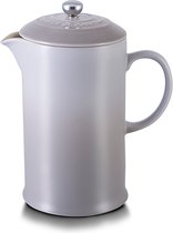 Le Creuset Aardewerken koffiepot met pers Mist Grey 22cm 0,8l