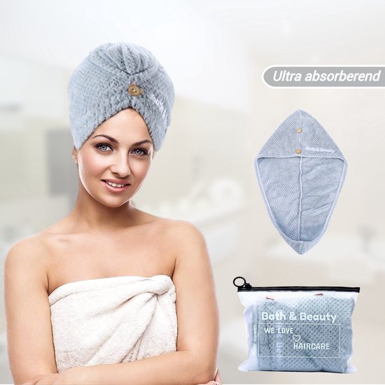 Serviette à cheveux Premium | Style et Cheveux bouclés | Serviette Microfibre Cheveux | Turban | serviette de tête | Cheveux serviette | Serviette de cheveux |