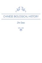 China Classified Histories - Chinese Biological History