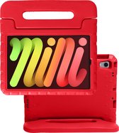 Hoesje Geschikt voor iPad Mini 6 Hoesje Kinderhoes Shockproof Hoes Kids Case - Rood