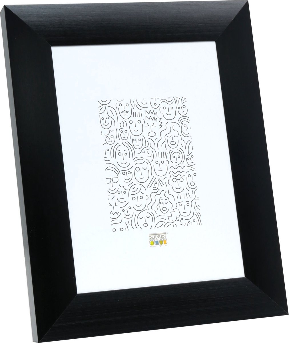 Deknudt Frames fotolijst S023S2 - zwart - breed aluminium - 10x15 cm