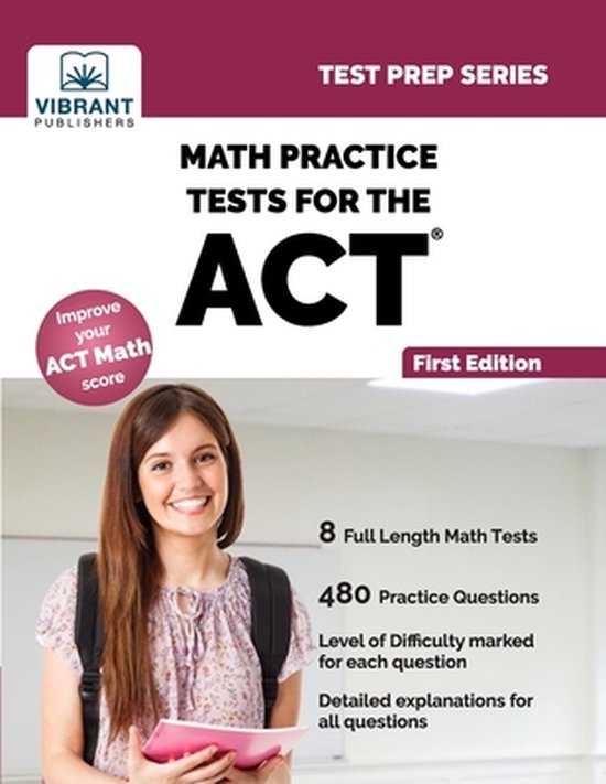 Test Prep- Math Practice Tests for the ACT - cover
