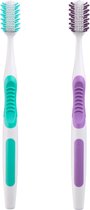 Better Toothbrush Premium - tandenborstels - MEDIUM 2 stuks - paars & groen