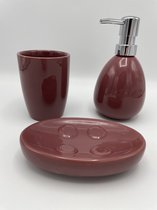 Ensemble d'accessoires de salle de bain 3 pièces - Gobelet - Porte-savon - Pompe à savon