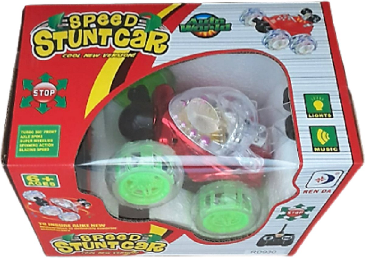 TURBO CHALLENGE - Crazy Stunt - Twister - 095208 - Voiture Télécommandée -  Vert - 1/14 - Prêt à Rouler - Batterie Rechargeabl