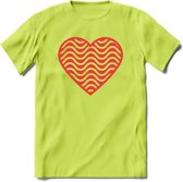 Valentijn Hart T-Shirt | Grappig Valentijnsdag Cadeautje voor Hem en Haar | Dames - Heren - Unisex | Kleding Cadeau | - Groen - 3XL