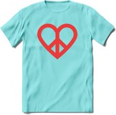 Valentijn Hart T-Shirt | Grappig Valentijnsdag Cadeautje voor Hem en Haar | Dames - Heren - Unisex | Kleding Cadeau | - Licht Blauw - XL