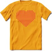 Valentijn Hart T-Shirt | Grappig Valentijnsdag Cadeautje voor Hem en Haar | Dames - Heren - Unisex | Kleding Cadeau | - Geel - XL