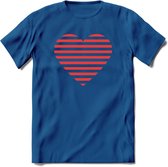 Valentijn Hart T-Shirt | Grappig Valentijnsdag Cadeautje voor Hem en Haar | Dames - Heren - Unisex | Kleding Cadeau | - Donker Blauw - L