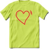Valentijn Hart T-Shirt | Grappig Valentijnsdag Cadeautje voor Hem en Haar | Dames - Heren - Unisex | Kleding Cadeau | - Groen - L