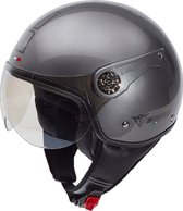 DEMM Fashion Scooterhelm Motorhelm Titanium - M / 57 cm