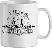 Mok I Love My Great Pyrenese | Hond| Cadeau| Cadeau | Beker 31 CL