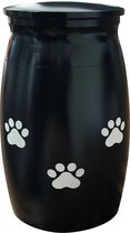 Urn hond overleden pootjes honden urn dieren - mini urn voor honden - zwart