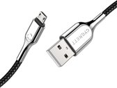 Cygnett Armoured Braided USB-A naar Micro USB Kabel 2 Meter - Zwart / Zilver