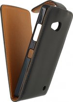 Microsoft Lumia 550 Hoesje - Xccess - Serie - Kunstlederen Flipcase - Zwart - Hoesje Geschikt Voor Microsoft Lumia 550