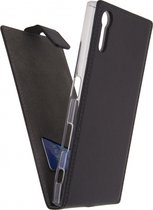 Sony Xperia XZs Hoesje - Mobilize - Gelly Classic Serie - Kunstlederen Flipcase - Zwart - Hoesje Geschikt Voor Sony Xperia XZs