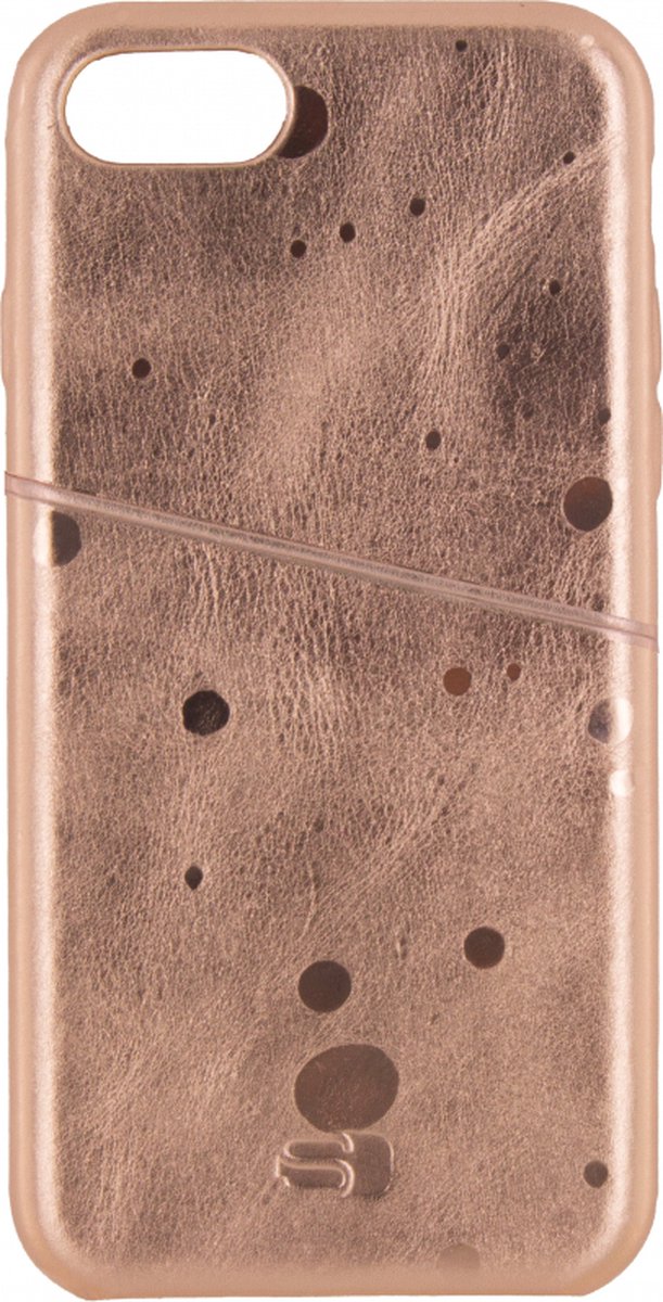 Senza Glam Leather Cover with Card Slot Apple iPhone 7/8 Metallic Rosé