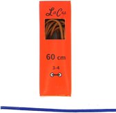 Luxe dunne ronde laag geprijsde kwaliteit wax veters van LaCes de Belgique - Cognac 60cm