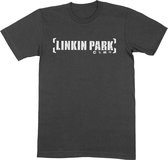 Linkin Park Heren Tshirt -L- Bracket Logo Zwart