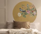 Behangcirkel 125cm Blooming birds oger - Wallz