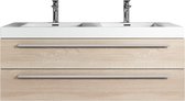 Badplaats Badkamermeubel Set Rome 120 cm - Licht Eiken - Badmeubel met Wastafel