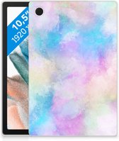 Leuk Siliconen Hoes Geschikt voor Samsung Galaxy Tab A8 2021 Backcase Watercolor Light met doorzichte zijkanten